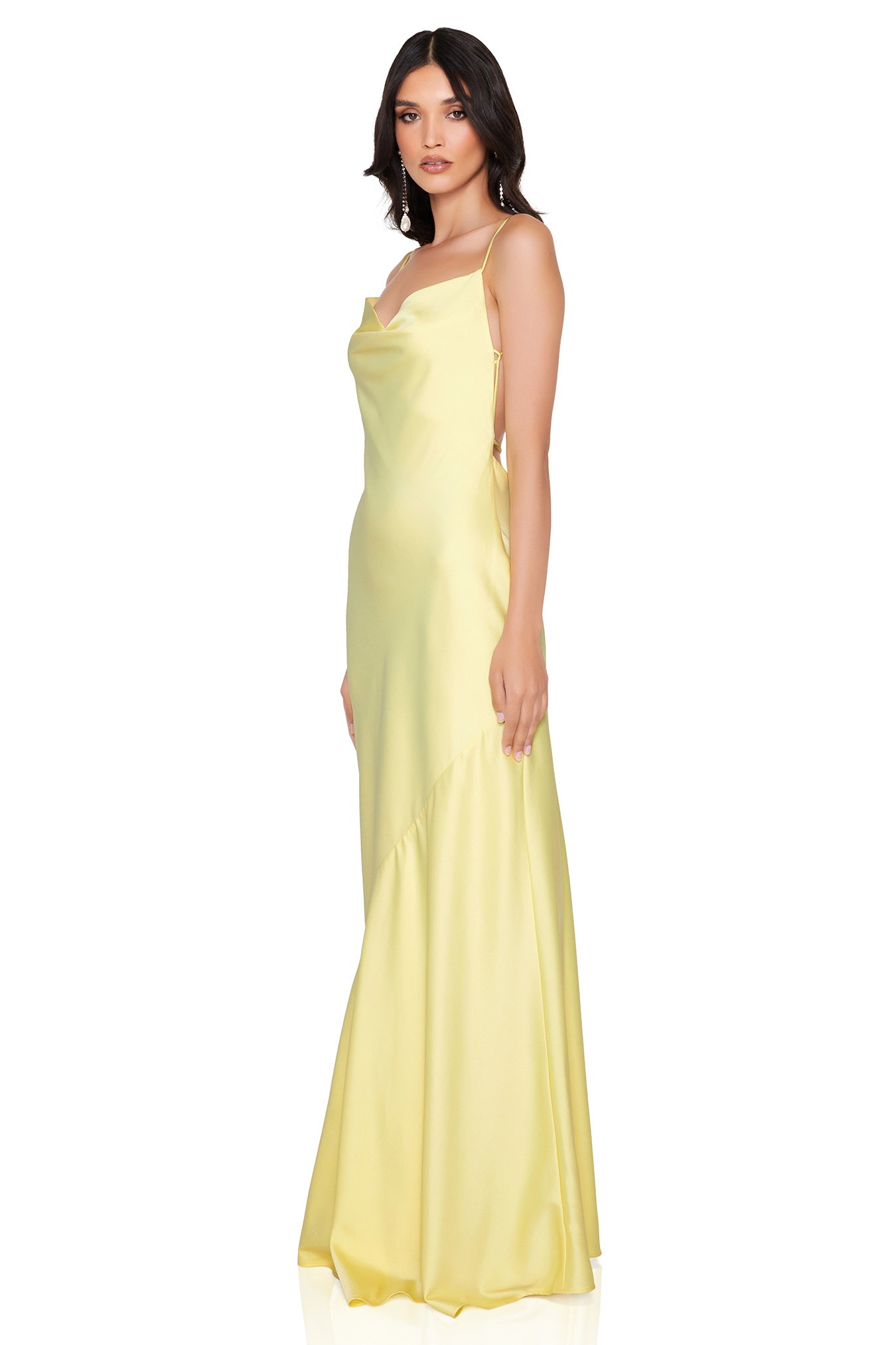 Nookie Entice Drape Gown - Lemon - SHOPJAUS - JAUS