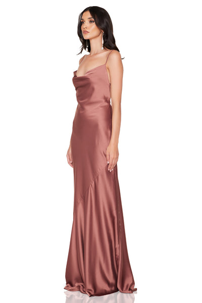 Nookie Entice Drape Gown - Mocha - SHOPJAUS - JAUS