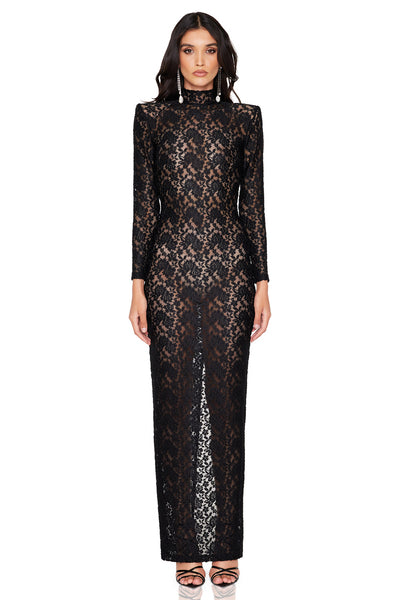 Nookie Roxana Long Sleeve Gown - Black (PREORDER) - SHOPJAUS - JAUS