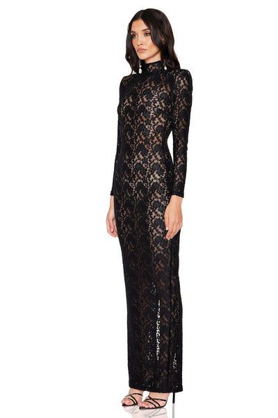 Nookie Roxana Long Sleeve Gown - Black (PREORDER) - SHOPJAUS - JAUS