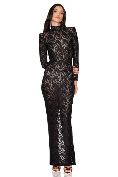 Nookie Roxana Long Sleeve Gown - Black (PREORDER) - SHOPJAUS - JAUS