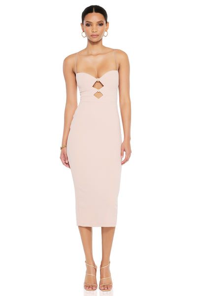 Nookie Muse Midi Dress - Nude - SHOPJAUS - JAUS