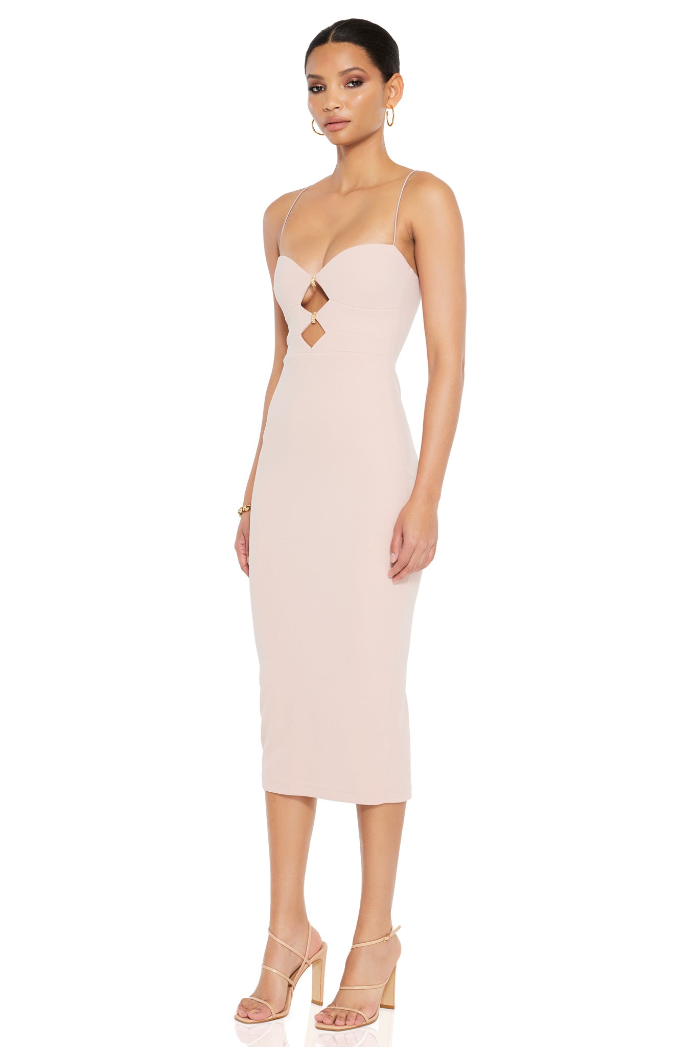 Nookie Muse Midi Dress - Nude - SHOPJAUS - JAUS