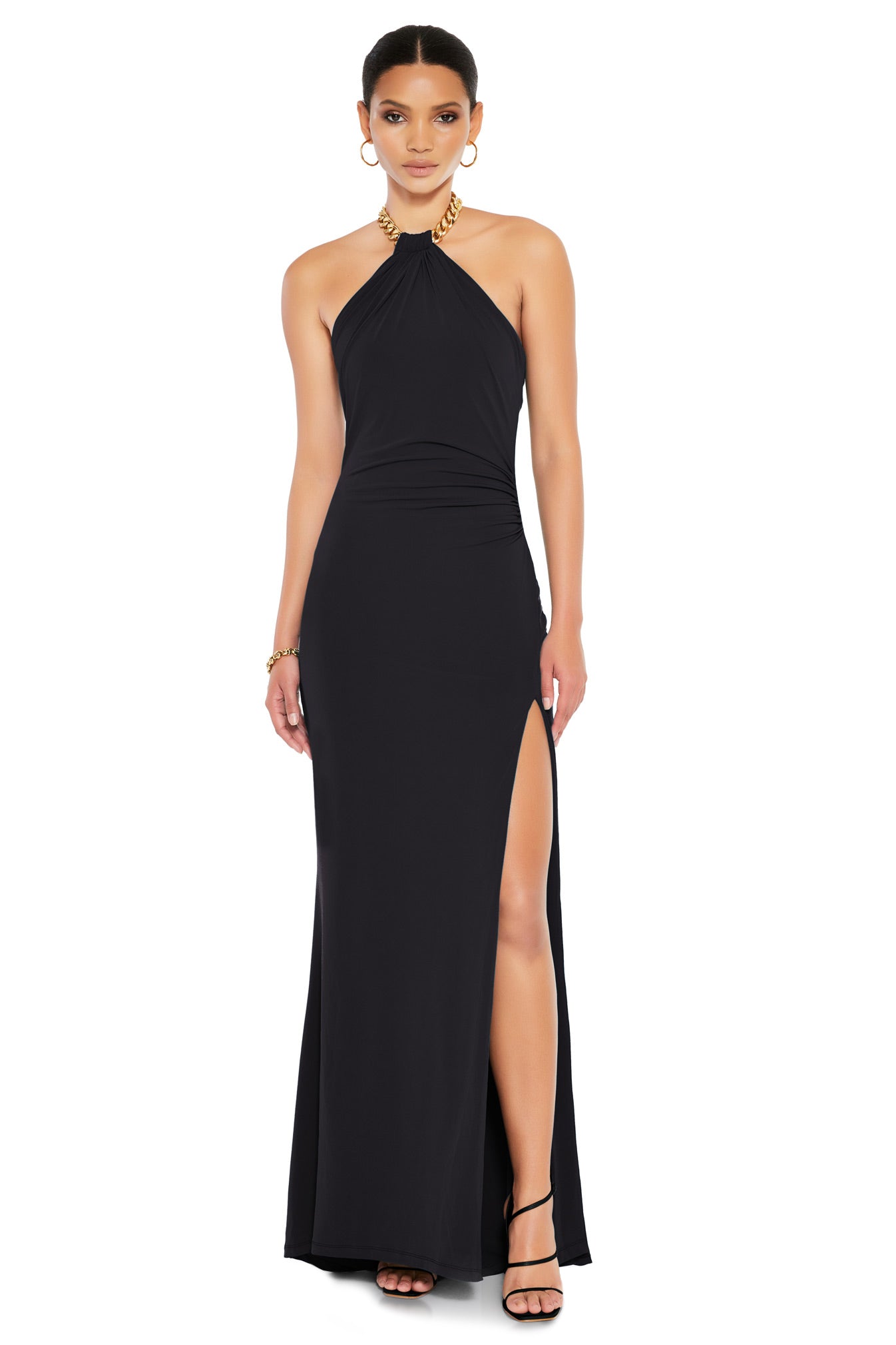 Nookie Captivate Halter Gown - Black - SHOPJAUS - JAUS