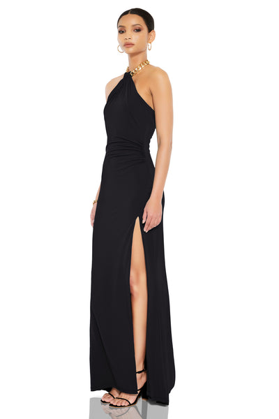 Nookie Captivate Halter Gown - Black - SHOPJAUS - JAUS