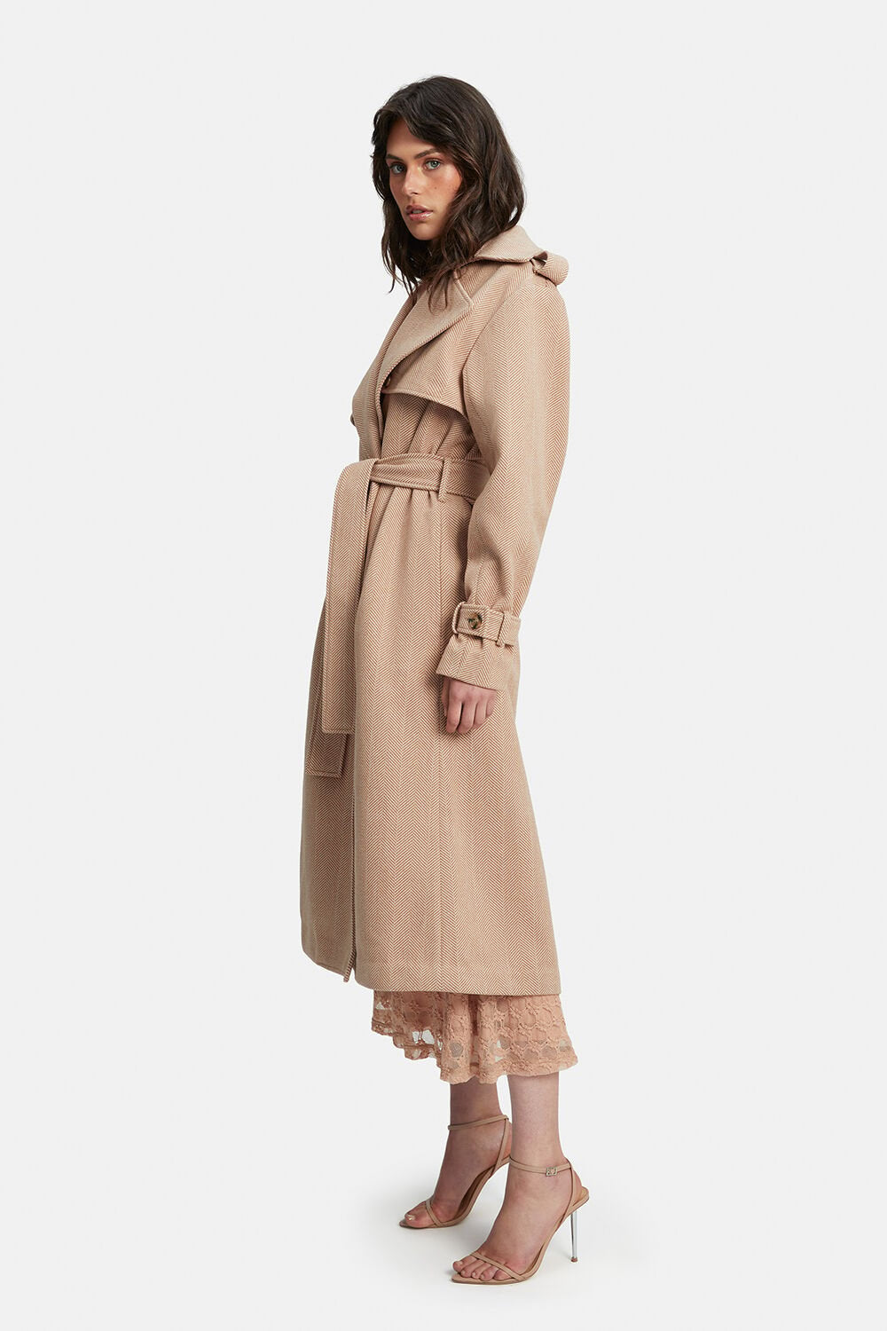 Oversized Trench - Herringbone - SHOPJAUS - JAUS