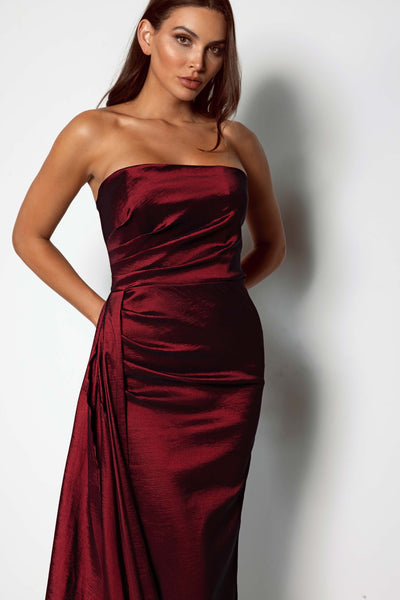 Paulina Dress - Wine - SHOPJAUS - JAUS