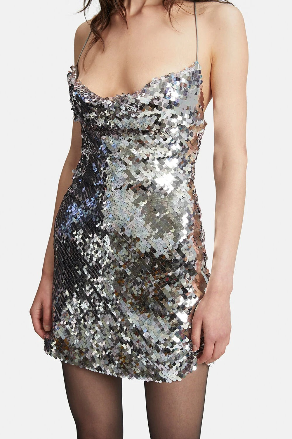 Shai Sequin Mini Dress - Silver - SHOPJAUS - JAUS