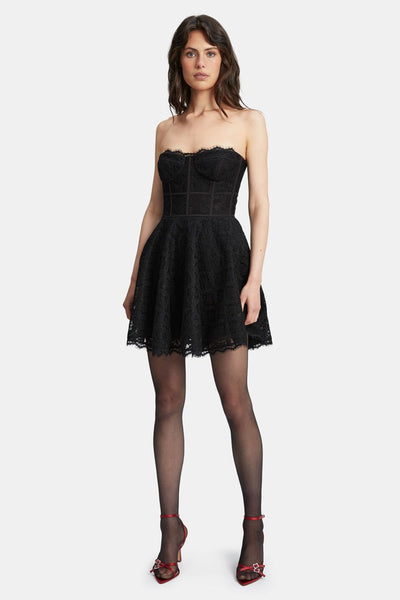 Skylar Lace Mini Dress - Black - SHOPJAUS - JAUS