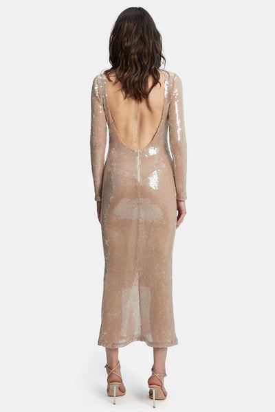 Verona Sequin Maxi Dress - Nude - SHOPJAUS - JAUS