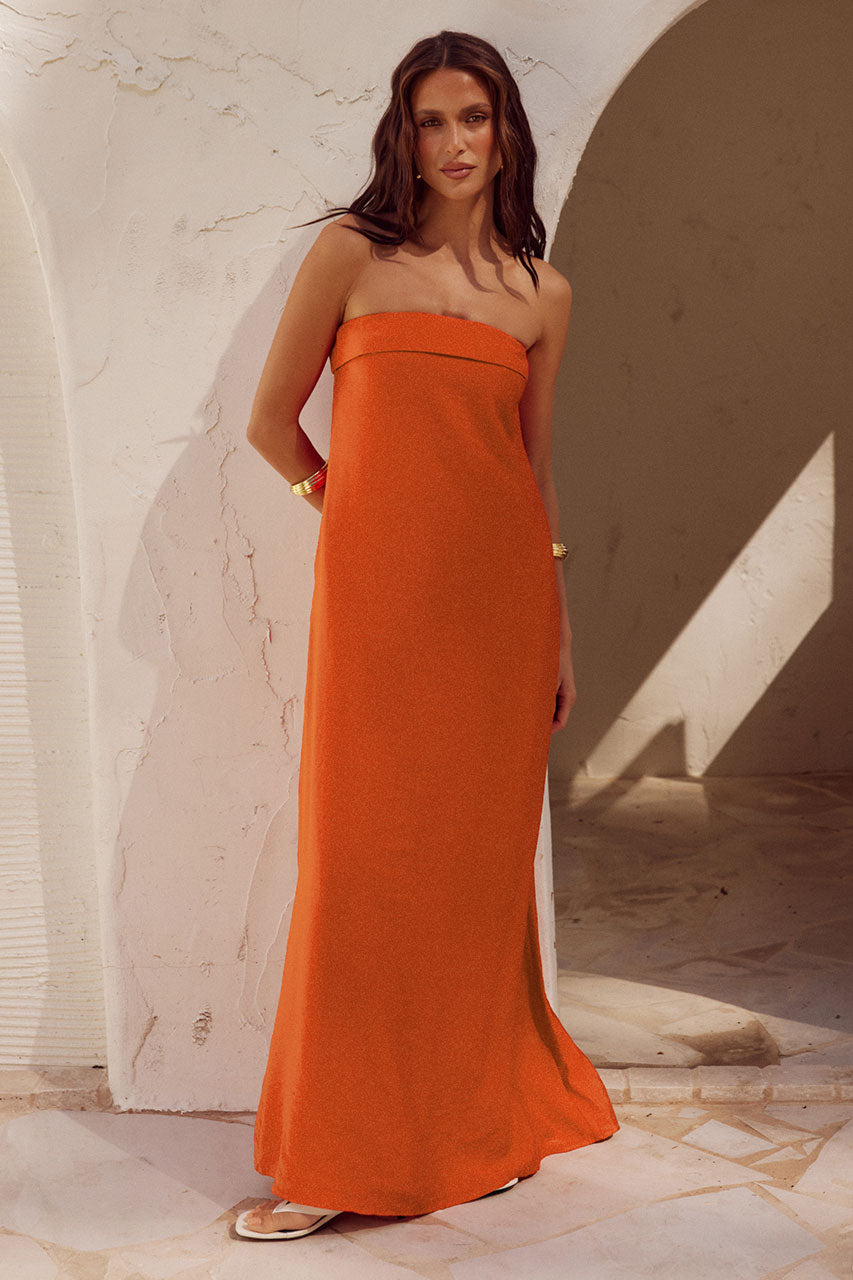 Sapphira Maxi Dress - Orange - SHOPJAUS - JAUS