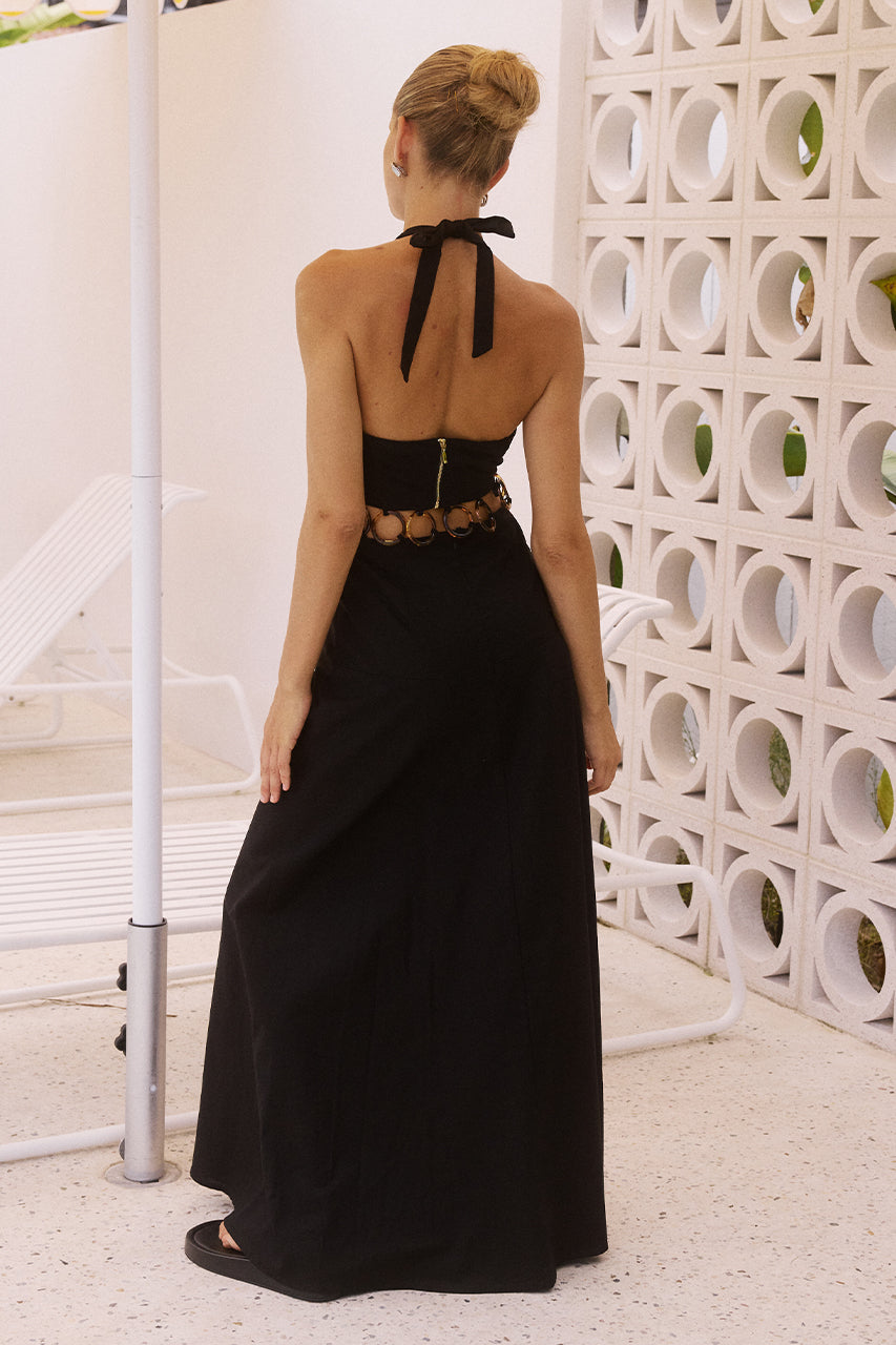 Rafini Maxi Dress - Black - SHOPJAUS - JAUS