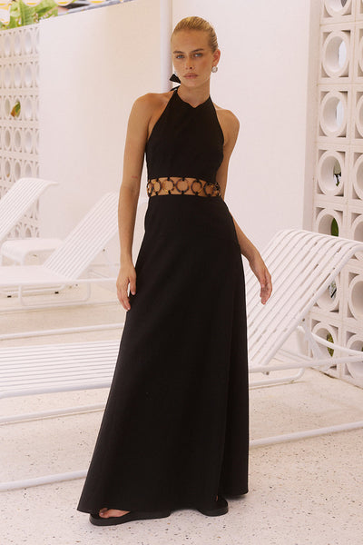 Rafini Maxi Dress - Black - SHOPJAUS - JAUS