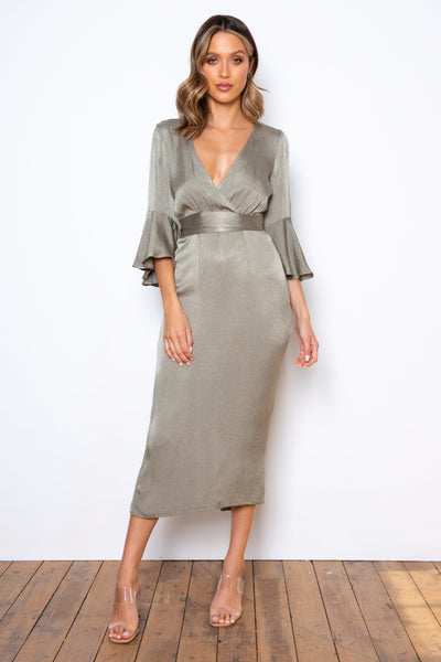 Adira Dress - Olive - JAUS