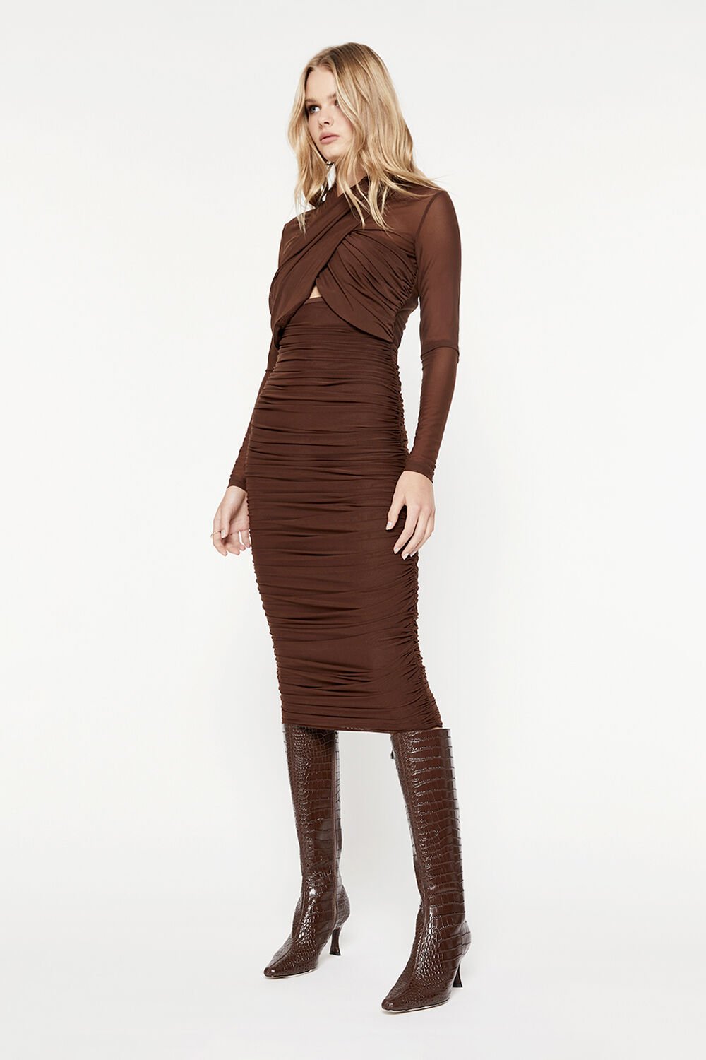 Aliyah Dress - Chocolate - SHOPJAUS - JAUS