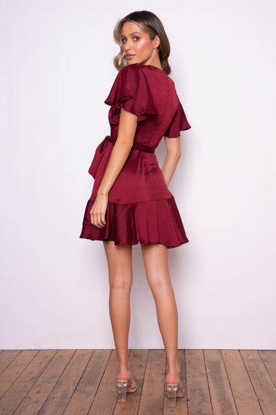 Almeria Dress - Wine - JAUS