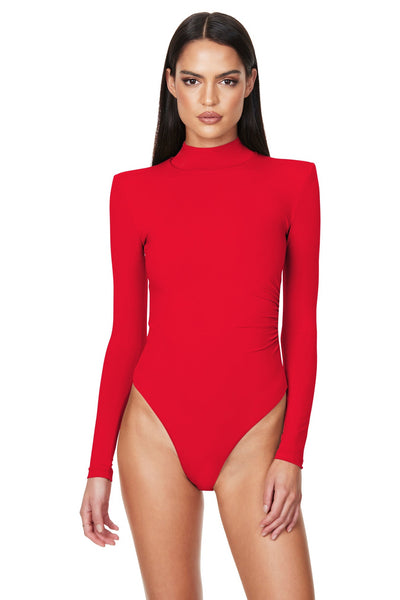 Nookie Anastasia High Neck Bodysuit - Scarlet - SHOPJAUS - JAUS