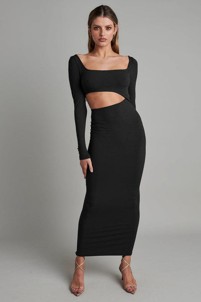 Angel Maxi Dress - Black - JAUS