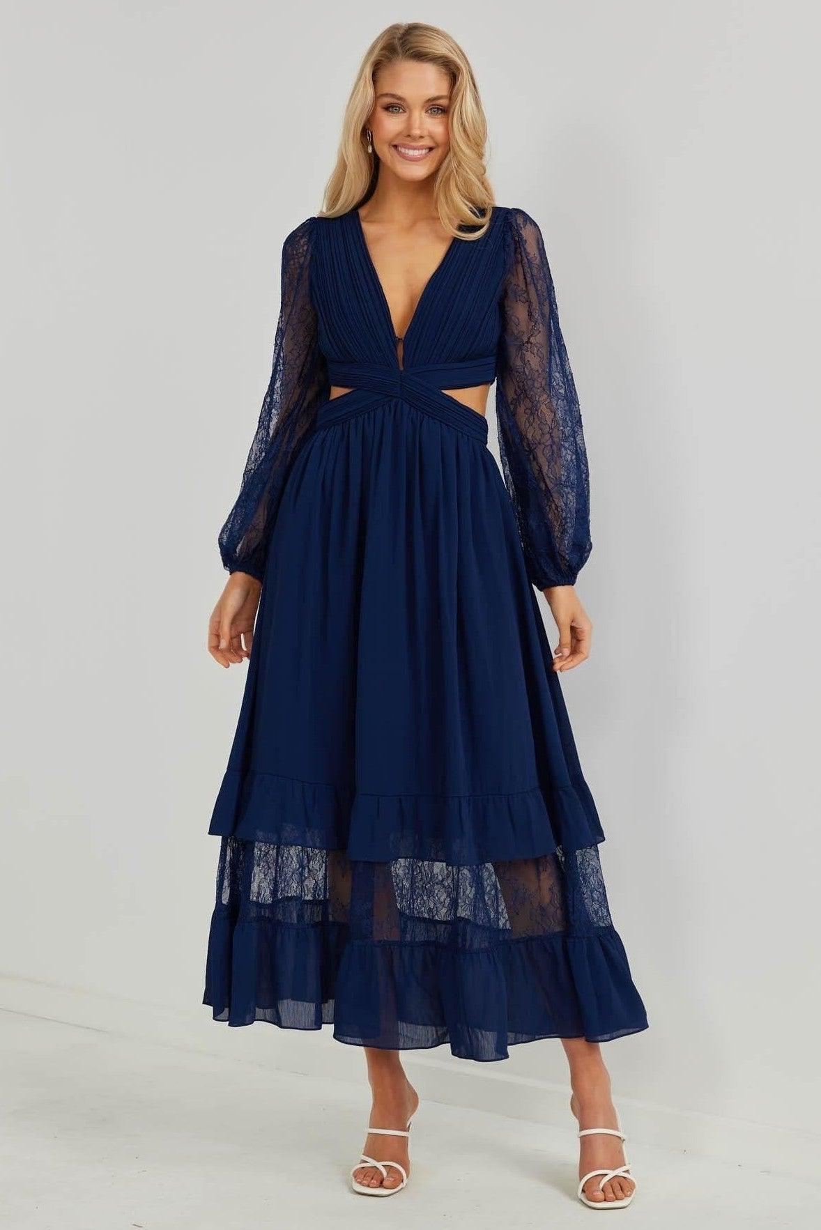 Annie Dress - Navy - JAUS