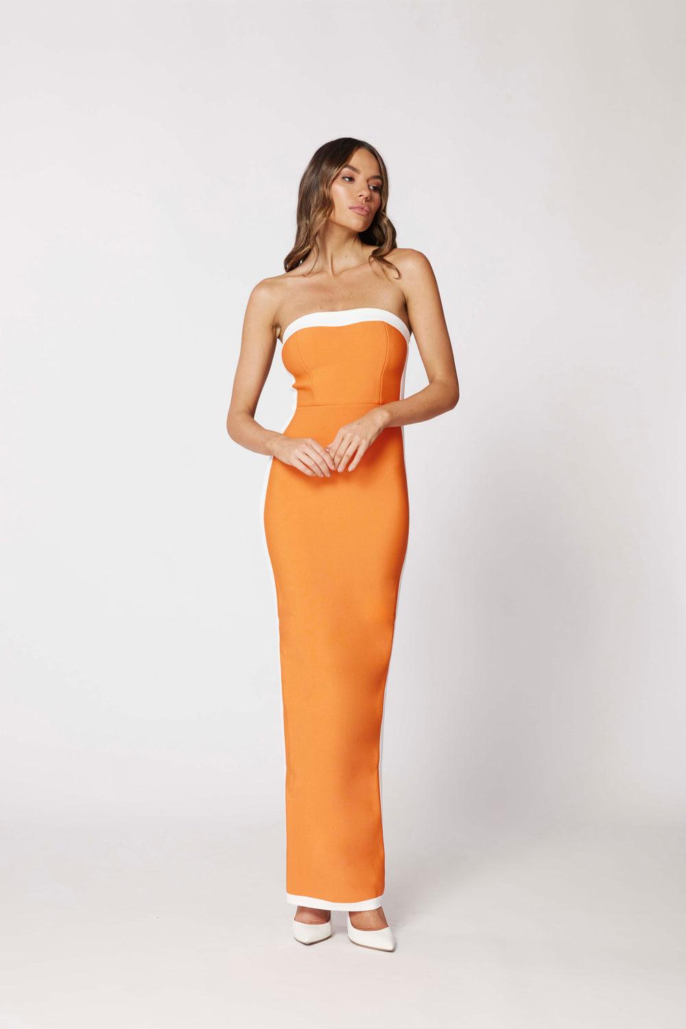 Ashley Dress - Orange - JAUS