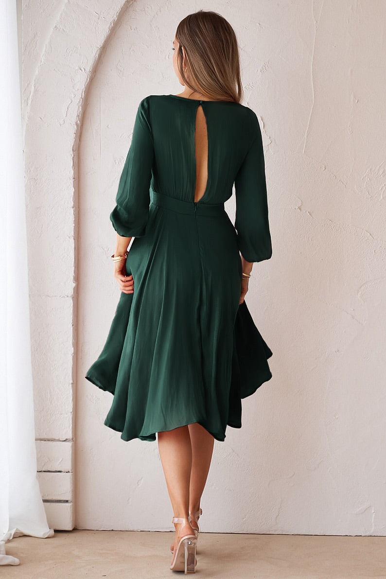 Balance Dress - Emerald Green - JAUS