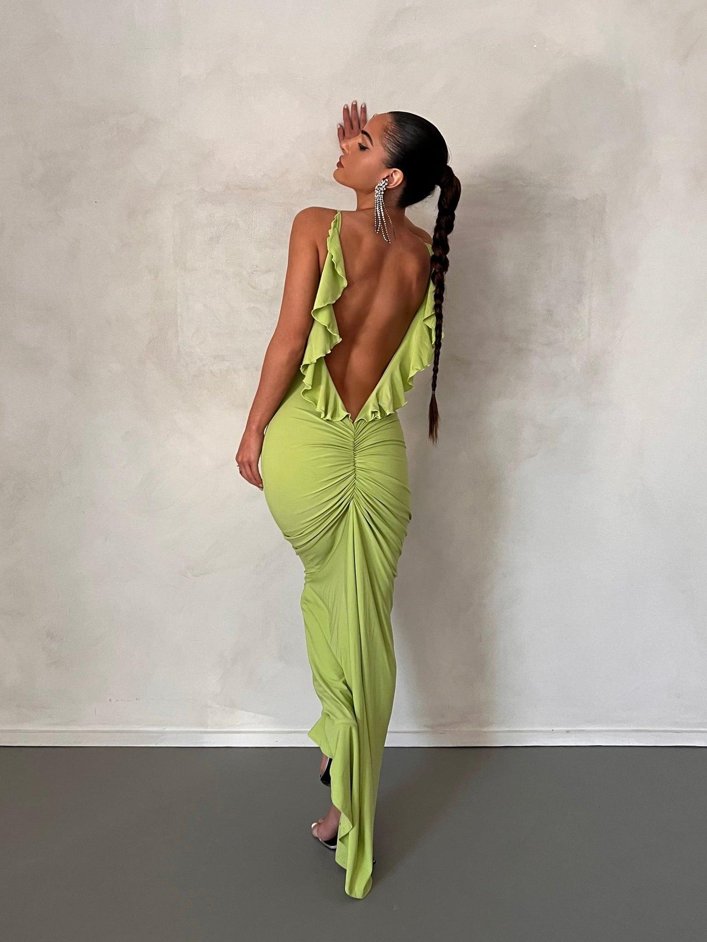 Bella Dress - Lime - JAUS