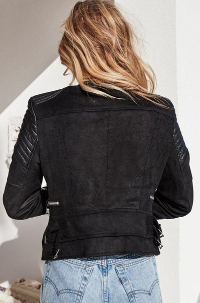 Bessy Biker Moto Jacket - Black - SHOPJAUS - JAUS