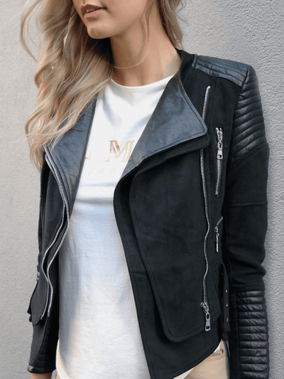 Bessy Biker Moto Jacket - Black - SHOPJAUS - JAUS