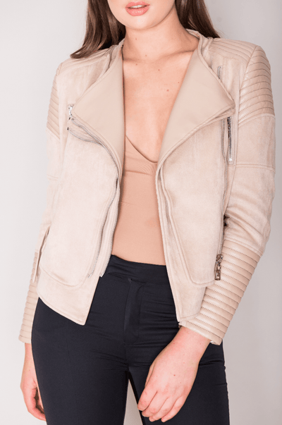 Bessy Biker Moto Jacket - Nude - SHOPJAUS - JAUS