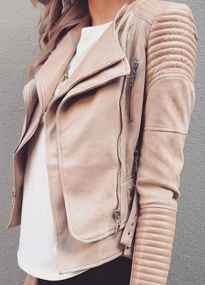 Bessy Biker Moto Jacket - Nude - SHOPJAUS - JAUS