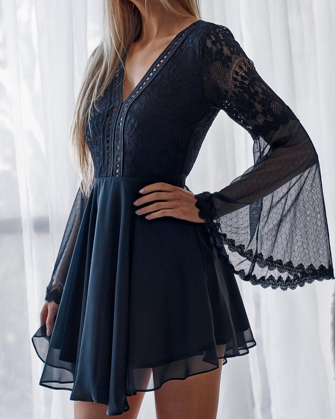 Bethany Dress - Navy - SHOPJAUS - JAUS