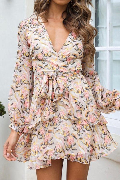 Bloom Dress - Beige - SHOPJAUS - JAUS