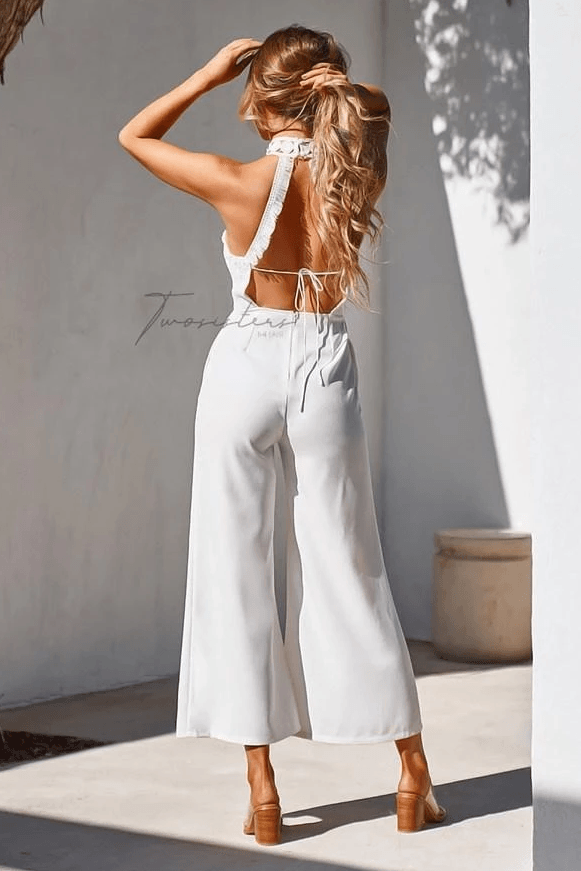 Bree Jumpsuit - White - SHOPJAUS - JAUS