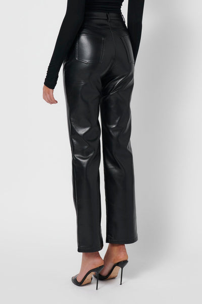 Brooke Leather Pants - Black - SHOPJAUS - JAUS