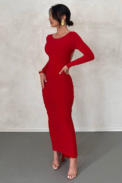 Camila Dress - Red - JAUS