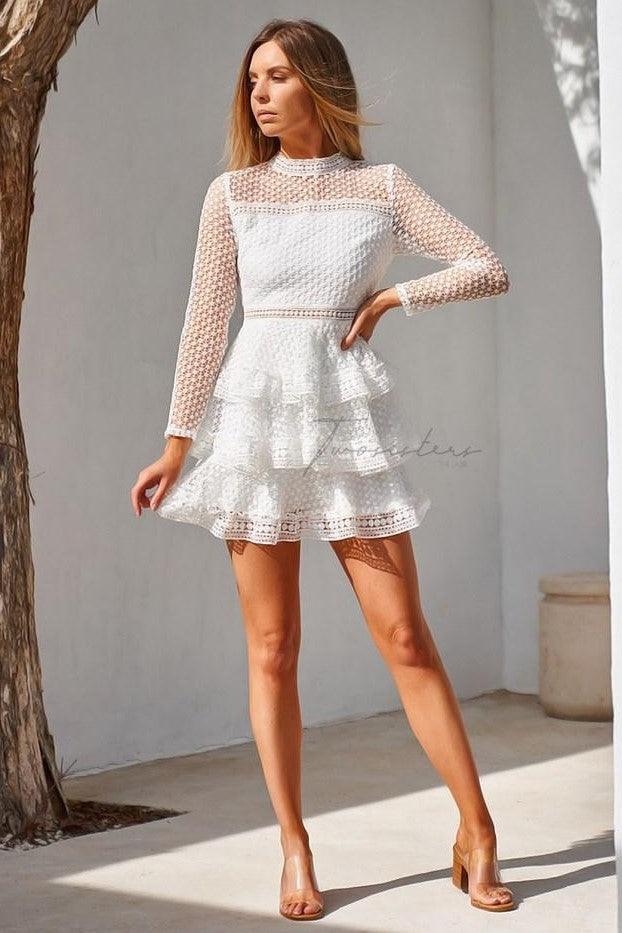 Cassidy Dress - White - SHOPJAUS - JAUS