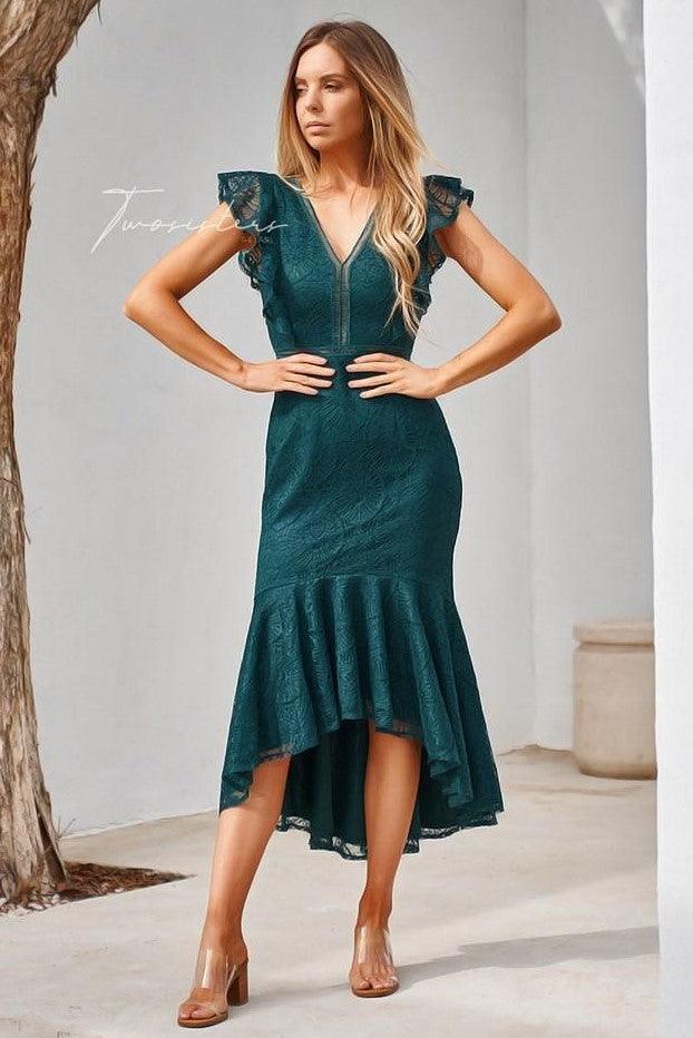 Chantelle Dress - Green - SHOPJAUS - JAUS