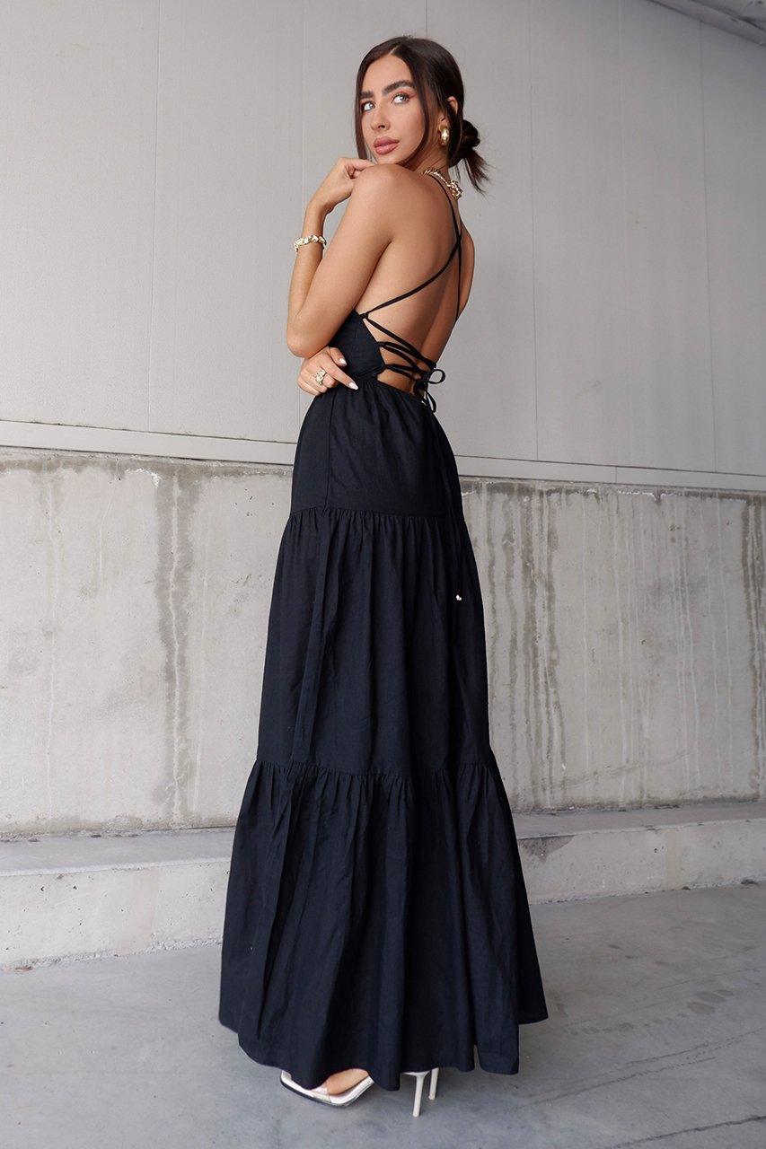 Chelsea Maxi Dress - Black - JAUS