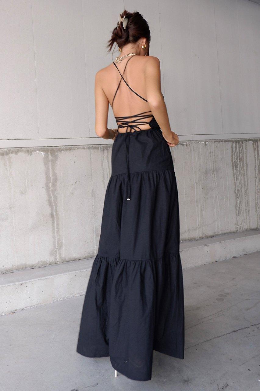 Chelsea Maxi Dress - Black - JAUS