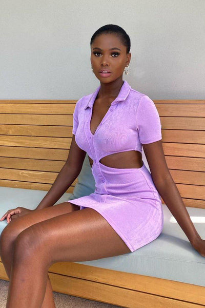 Christelle Mini Dress - Lilac - JAUS