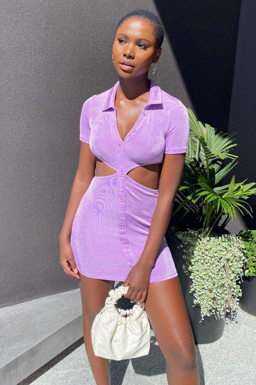 Christelle Mini Dress - Lilac - JAUS