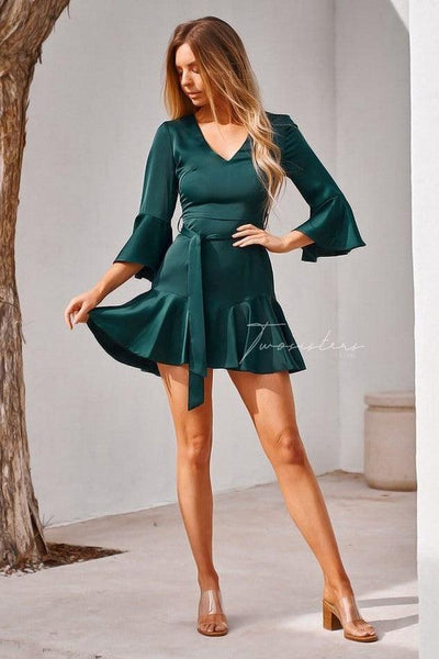 Constance Dress - Green - SHOPJAUS - JAUS