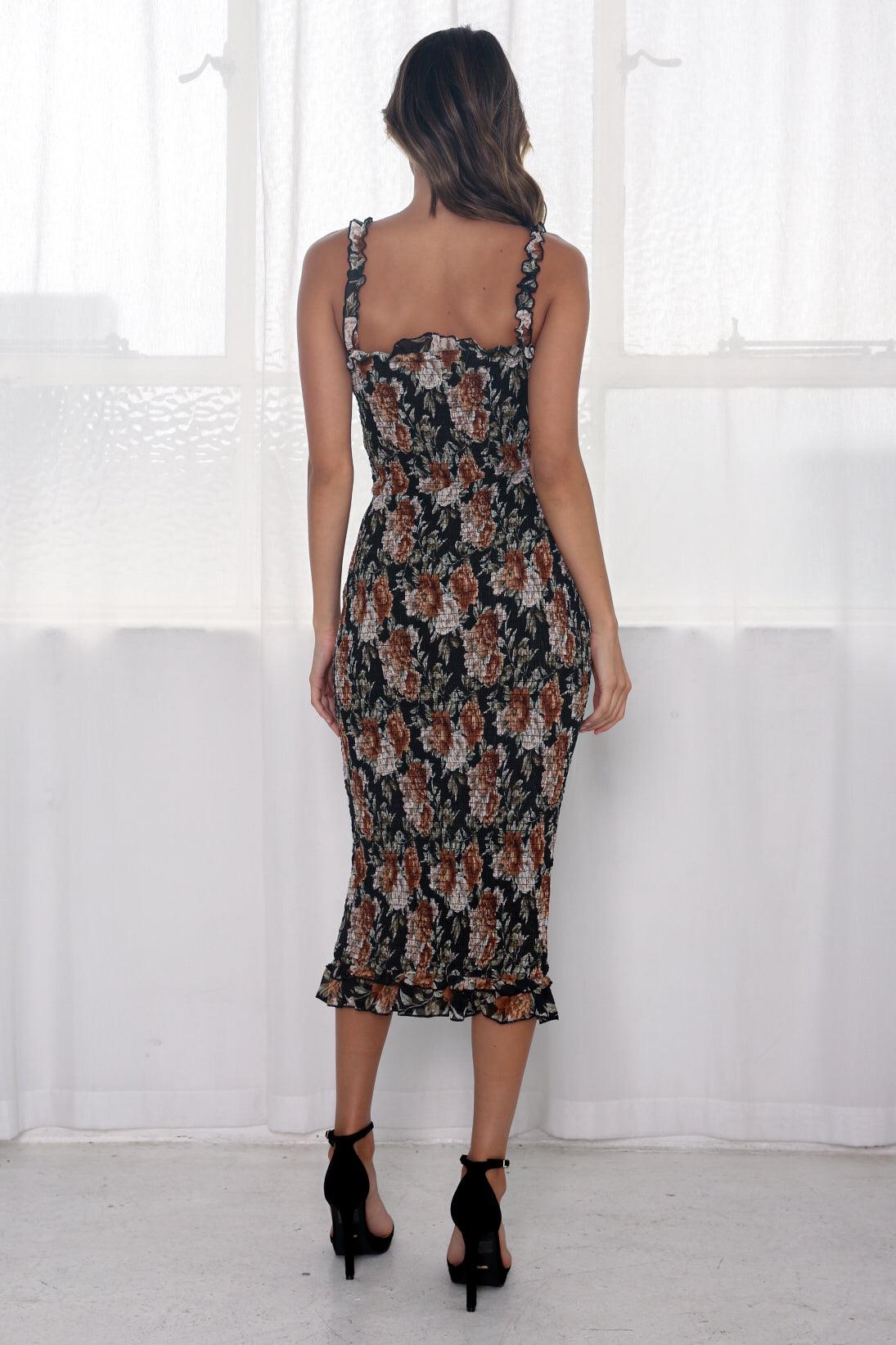 Dakota Dress - Black Floral - JAUS