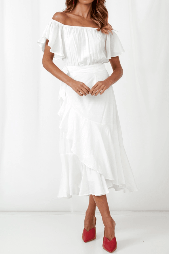 Dalila Dress - White - SHOPJAUS - JAUS