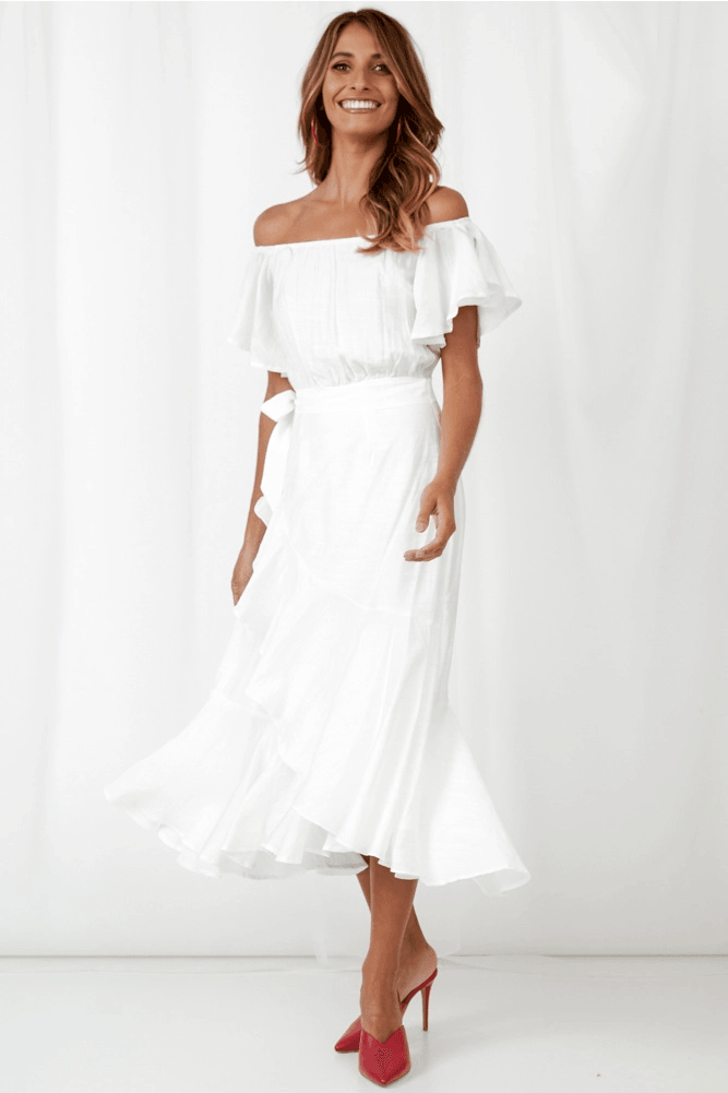 Dalila Dress - White - SHOPJAUS - JAUS