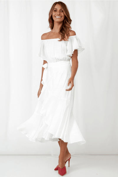 Dalila Dress - White - SHOPJAUS - JAUS