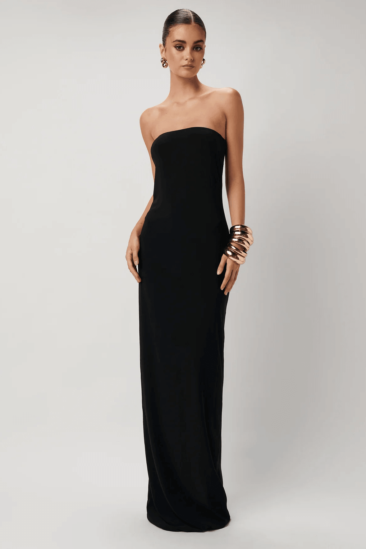 Danita Maxi Dress - Black - JAUS