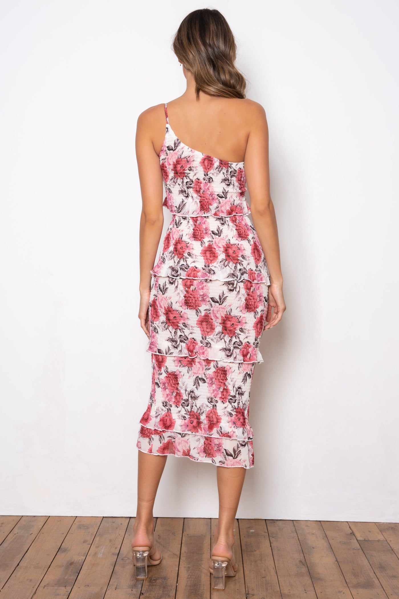 Dark Rose Dress - Cream Floral - JAUS