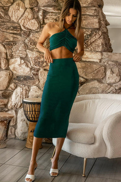 Desire Skirt - Emerald Green - JAUS