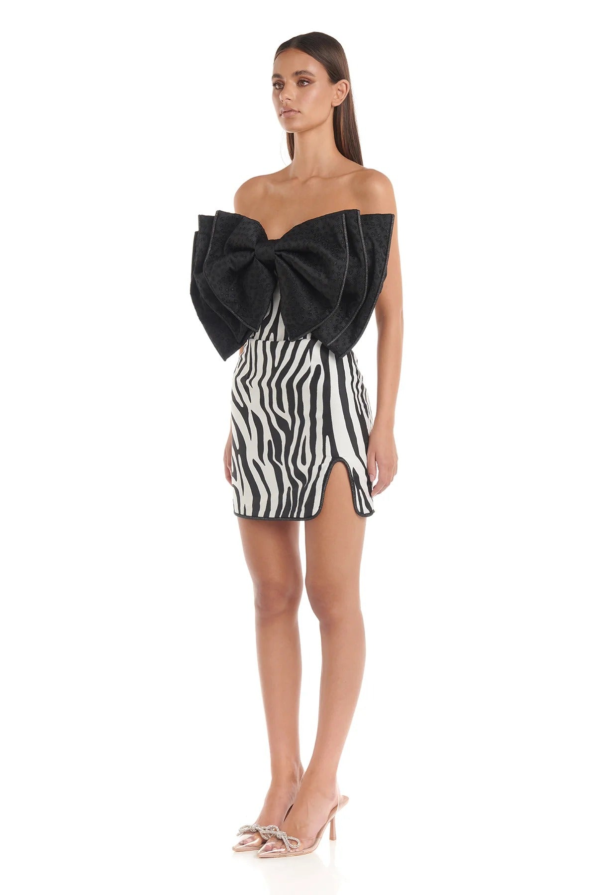 Amanda Dress - Black/White - SHOPJAUS - JAUS